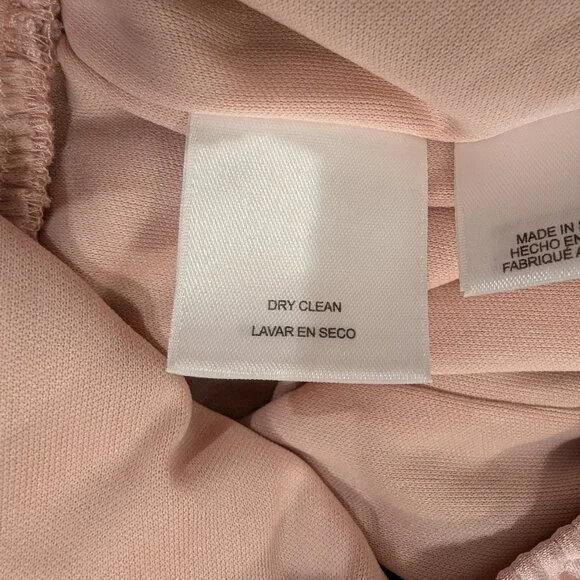 ANNE KLEIN Nwt Crinkled Satin Blush Dress 16 Sleeveless Waist Tie Midi Length - Picture 9 of 12